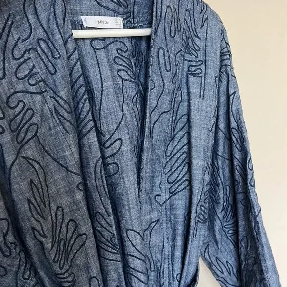 MANGO like new embroidered cotton caftan, size 6 - Picture 9 of 10